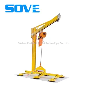 SOVE 300kg 400kg 500kg Secure Strong-attraction Sheet Metal Glass Wood Vacuum Lifter Panel Vacuum Suction Cup Lifter thumbnail-1