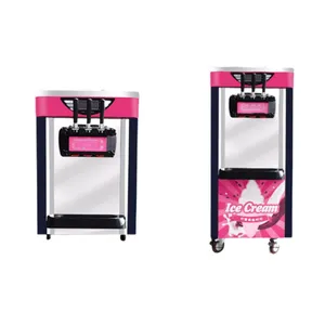 Hot Sale High Quality Wholesale Commercial Stand & Table Top Ice Cream Machine 3 Flavor Soft Serve Ice Cream Maker Machine thumbnail-1