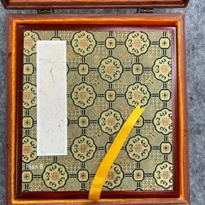 20*20cm Xuan Paper Raw Paper Handmade Watercolor Sumi-E Painting Calligraphy Paper Booklet Rosewood Box Set thumbnail-4