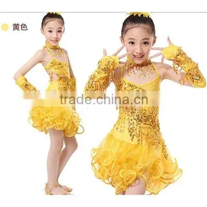 Professional Latin Dance Costume for Girls for Performance Tasseled Latin Salsa Dancewear Girls Party Dance Costume Dress thumbnail-3