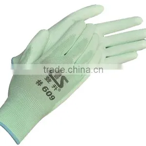 Polyester pu Coated Glove/ PU Coated Working Cut Resistance Gloves thumbnail-3