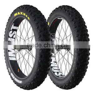 China Fatbike Wheel 26er Carbon Fat Bike Wheels 90mm Width With Maxxis Tire 26*4.8mm 2 Years Warranty thumbnail-1