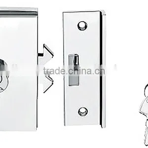 SKG-04S South America Single Swinging Glass Door Lock With Keys thumbnail-3