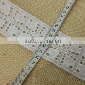 Cotton Fabric Base Emboridery Lace for Ladies Top Neckline -- H1660 thumbnail-3