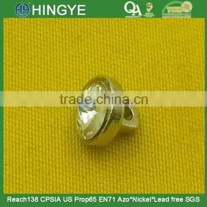 8mm Rhinestone Zinc Alloy Metal Shank --- MJ1002 thumbnail-1