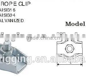 Rigging Hardware Stainless Steel FASTENERS Simplex Single Wire Rope Clip thumbnail-5