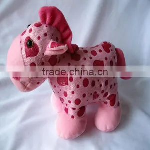 2013 New Fashion Design Pink Plush Toy Horse thumbnail-1