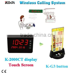 Wireless Table Bell System Factory Black Restaurant Buzzer Cafe Shop Menu-Holder Paging Table Calling Button With Best Price thumbnail-1