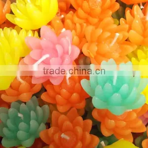 China Import Items Cheap Lotus Flower Candle For Decor Home thumbnail-1