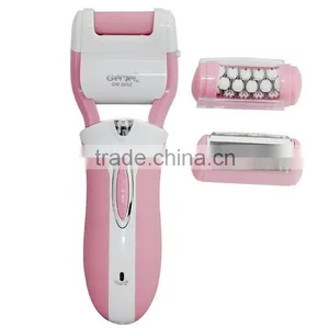 Rechargeable Battery Ladies Fashion Electric Shaver Epilator and Pedicure Foot File 3 in 1 thumbnail-1