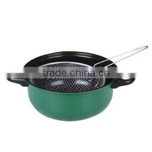 3pcs / 3 Pcs Deep Frying Pot / Pan With Filter Frying Basket Set thumbnail-1