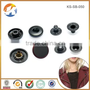 Black Flat And Red Rim Custom Metal Snap Button thumbnail-5