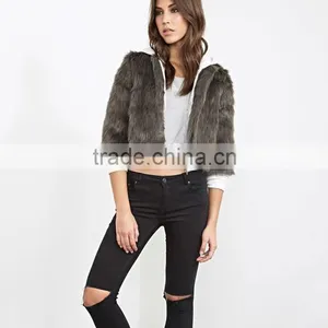 New Fashion High Quality Womens Short Faux Fur Coat thumbnail-1