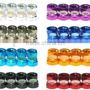 Aluminum Alloy Lock Nut, Self-locking Backstop, Nylon Ring Nut, Color thumbnail-1