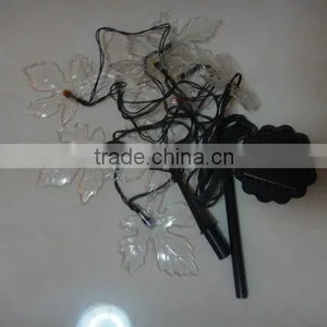 Colorful Solar Strip Light Qualitied Solar Panel+10 Maple Leaf Led +4.5M Lenght Cable Using for Christmas,festival Decoration thumbnail-5