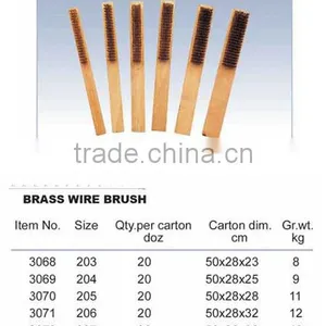 Wooden Handle Brass Brush Chimney Brass Wire Brush thumbnail-1