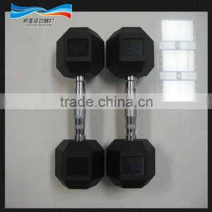 Hex Rubber Coated Dumbbell thumbnail-1