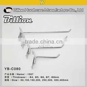 High Quality Supermarket Slatwall Chrome Plated Accessories Display Hook thumbnail-3