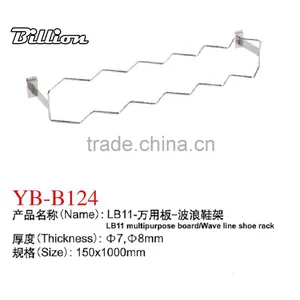 High Quality Slot Wall Metal Wire Shoe Display Rack Stand Shelf Supermarket/shoes Store thumbnail-1