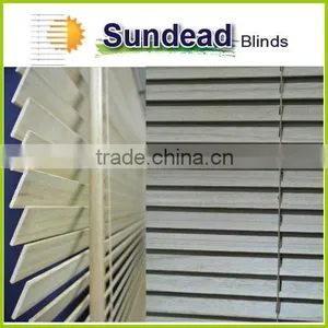 25mm Wood Venetian Blinds & Horizontal Blinds & Mini Blinds With Natural Color thumbnail-3