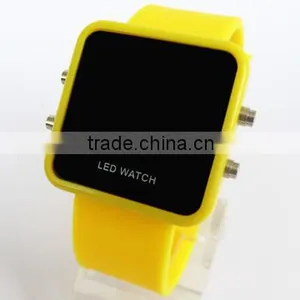 Unisex Fashionable Silicone Sport Mixed Colorful Color Led Mirror Watches thumbnail-4