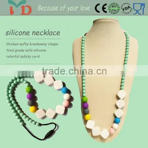 Silicone Bunny Baby/Food Grade BPA Free Silicone Teething Necklace From Mydear Silicone Jewelry Factory thumbnail-2