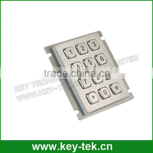 12 Keys IP 65 Vandal Proof Industrial Matrix Metal Keypad thumbnail-2