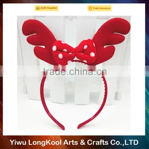 2016 Wholesale Warm Party Baby Girl Headband Christmas Red Reindeer Headband thumbnail-3