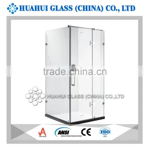 6mm Rectangle Hinged Tempered Clear Glass Shower Enclosure Frameless for Bathroom With CE ANSI IOS AS/NZS 2208 Certificates thumbnail-2