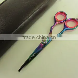 Left Handed Titanium Color Barber Scissors 6" thumbnail-2