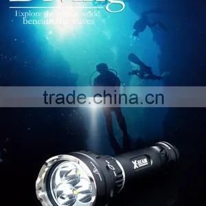 X-beam Cree Xm-l U2*3 LED Scuba Patrol Flashlight Waterproof Diving Torch thumbnail-1