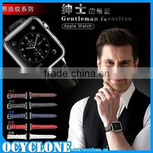Fashionable Crocodile Leather Watch Band for Apple Watch thumbnail-1