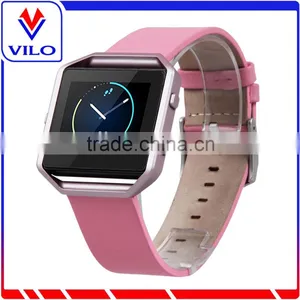 Wristband Genuine Leather Strap for Fitbit Blaze / Metal Bumper for Fitbit thumbnail-1