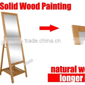 Free Standing Floor Length Mirrors Solid Wood Frame thumbnail-2