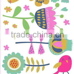 Newest Spring Flower and Birds Small Gift Removable PVC Self Adhesive Floral Sticker thumbnail-1