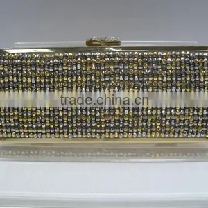Handmade Stripy Beaded Clutch Bag thumbnail-1