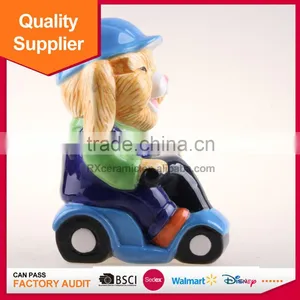 Hot Selling New Design Rabbit Shape Lovely Ceramic Piggy Bank thumbnail-2