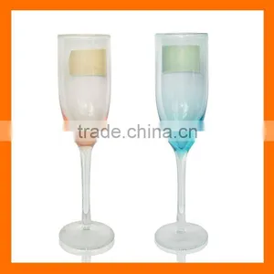 Hand Blown Colored Champagne Glass,champagne Flute,drinking Glass thumbnail-1