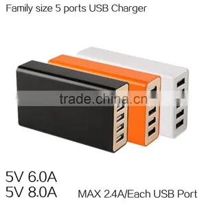 High Quality 5 Usb Ports Intelligent Usb Smart Charger Smart Quick Charger thumbnail-1
