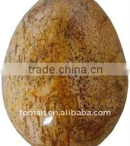 35x45mm Natural Decoration Picture Jasper Stone Eggs thumbnail-1
