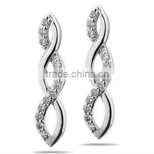925 Sterling Silver Infinity Earring Jewelry Infinity Sterling Silver Stud Earring thumbnail-1