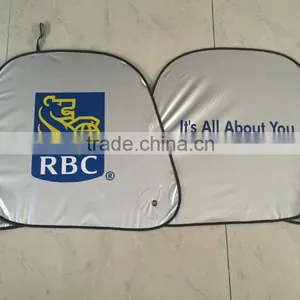 Car Front Square Sunshade/front Windscreen Nylon Silver Sunshade/printing Logo for Promotion Gift thumbnail-2