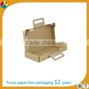 Custom Recycled Corrugated Box With Handle thumbnail-1