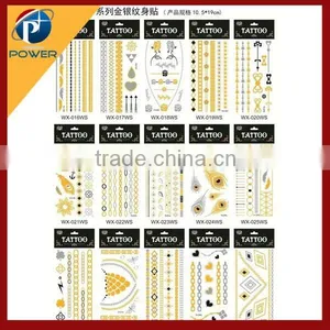 Gold and Silver Tattoo Stickers thumbnail-2