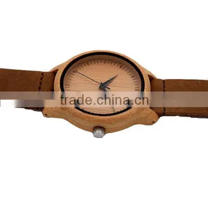 2016 Handmade Leather Watch Strap Bamboo Wooden Watch Trade Assurance thumbnail-6