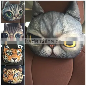 Aimigou Plush Animal Face Car Head Rest Pillows/ Car Seat Head Neck Rest Pillow thumbnail-4