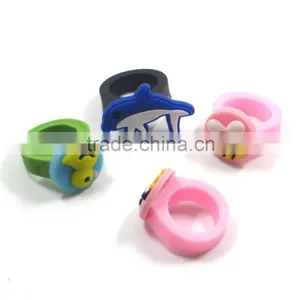 Cartoon Cute Custom Shaped Wholesale Soft PVC Finger Rings thumbnail-4