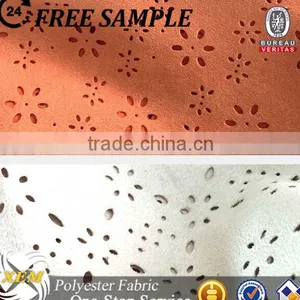 Fashion Fabric 2016 Perforated Suede Fabric Microfiber for Dress thumbnail-4