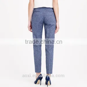 Oem Clothes Factory Pleated Sky Dyed Formal Style Custom Ladies Office Trousers thumbnail-4