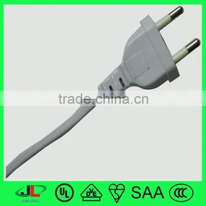 Flat Lamp Cord Plug EU Standard 2 Pin ac Electric Plug for Sale thumbnail-3